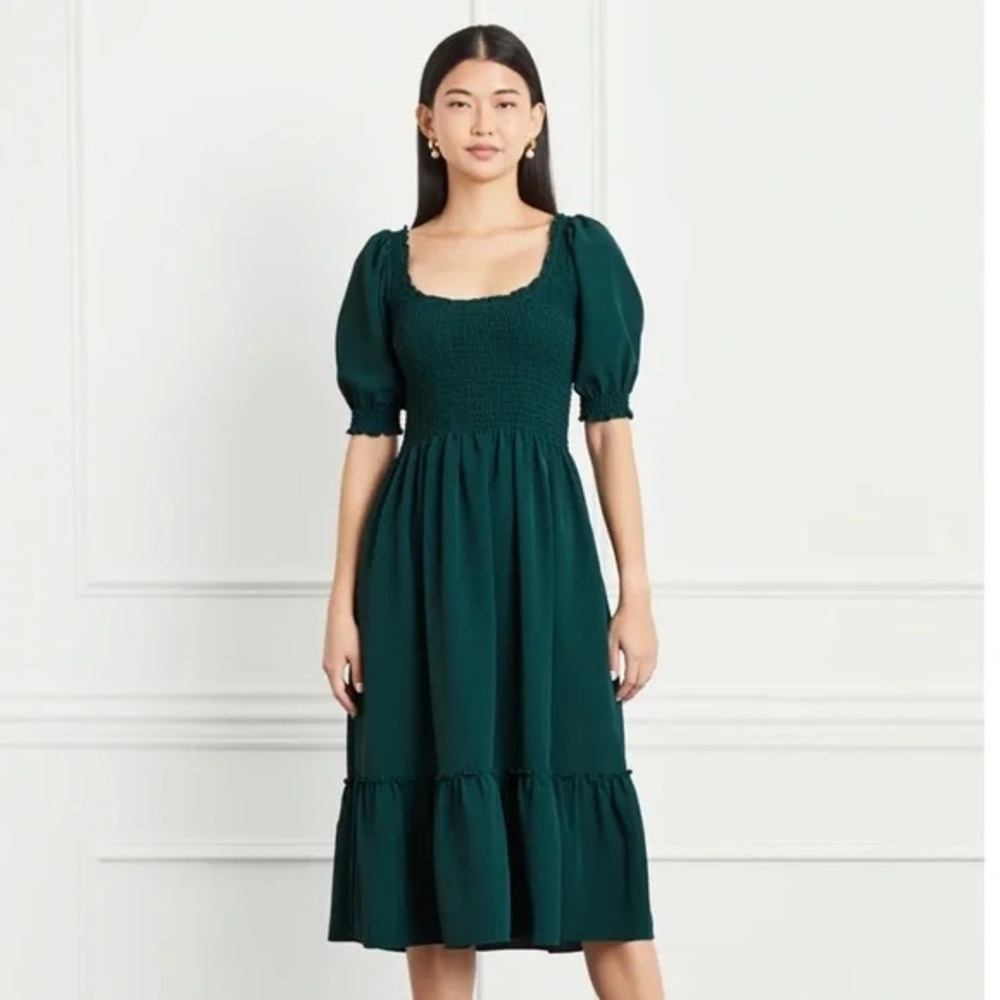 Hill House Emerald Crepe Louisa Dress - S